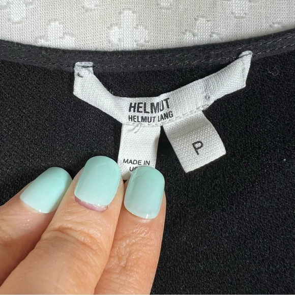 Helmut Lang Black Long Sleeve Knit Bodycon Dress - Picture 2 of 5